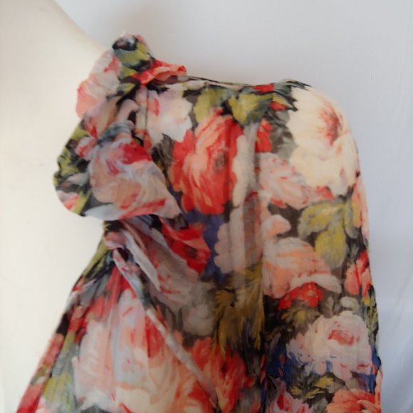 By Anthropologie sheer angelic hippie boho maxi dress cottagecore XSP 100% Cupro - Picture 7 of 13